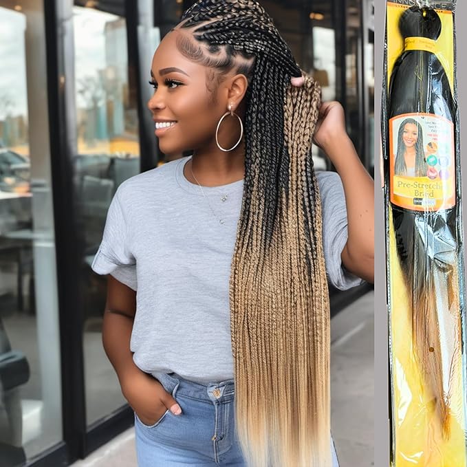 Essence Pre stretched 26 Inches Braiding Hair Itch Free Crochet Twist Hair for Braids Yaki Texture Pre stretched Braiding Hair Extensions for Women