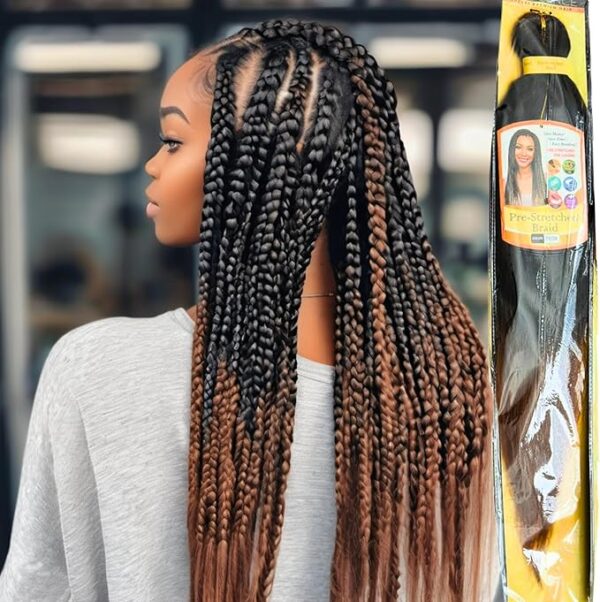 Essence Pre stretched 26 Inches Braiding Hair Itch Free Crochet Twist Hair for Braids Yaki Texture Pre stretched Braiding Hair Extensions for Women - Image 4