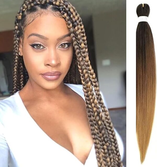Pre-stretched Braiding Hair Easy Braid Professional Itch Free Synthetic Fiber Corchet Braids Yaki Texture Hair Extensions Braid Hair - Image 7