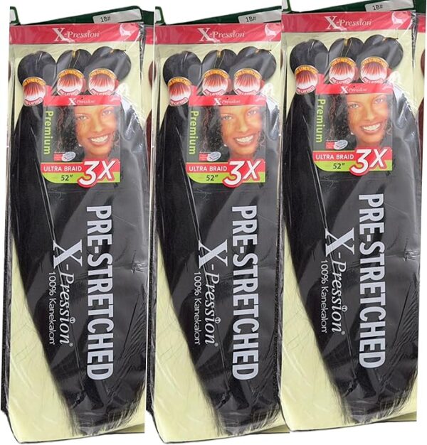 Outre Premium 3X Pre-Stretched X-PRESSION Ultra Braid 52" 100% Kanekalon - Image 3