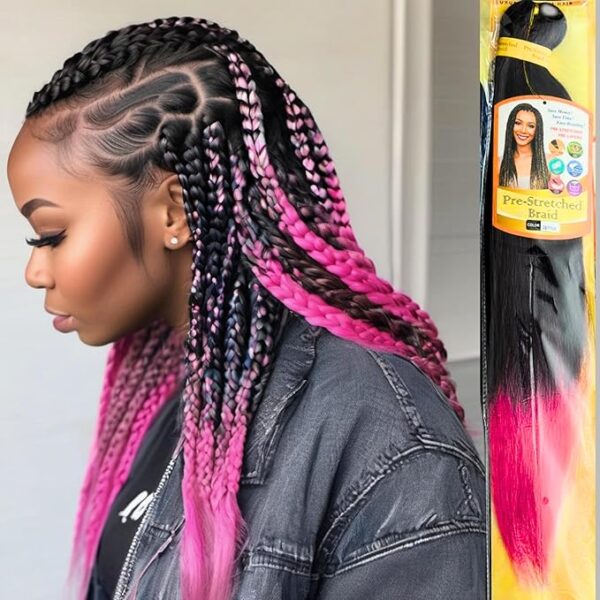 Essence Pre stretched 26 Inches Braiding Hair Itch Free Crochet Twist Hair for Braids Yaki Texture Pre stretched Braiding Hair Extensions for Women - Image 9