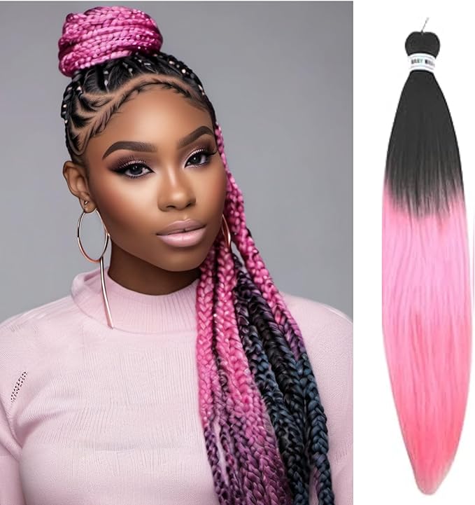 Pre-stretched Braiding Hair Easy Braid Professional Itch Free Synthetic Fiber Corchet Braids Yaki Texture Hair Extensions Braid Hair