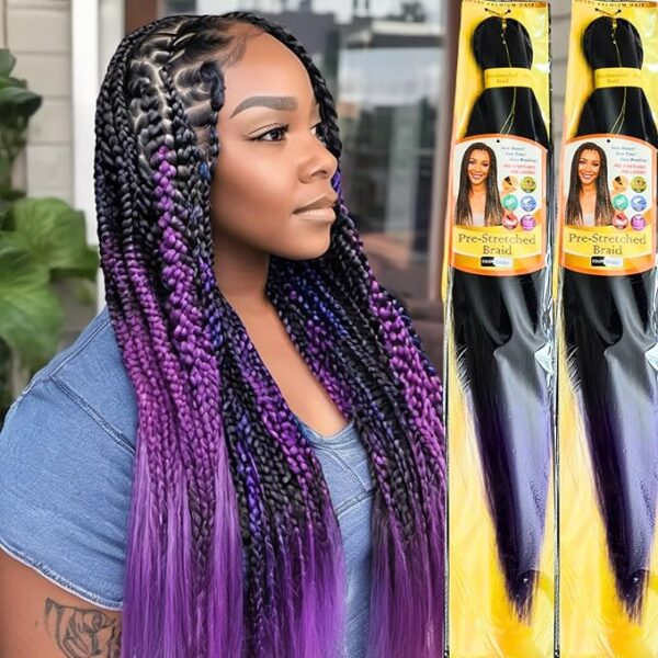 Essence Pre stretched 26 Inches Braiding Hair Itch Free Crochet Twist Hair for Braids Yaki Texture Pre stretched Braiding Hair Extensions for Women - Image 7