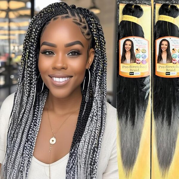 Essence Pre stretched 26 Inches Braiding Hair Itch Free Crochet Twist Hair for Braids Yaki Texture Pre stretched Braiding Hair Extensions for Women - Image 8