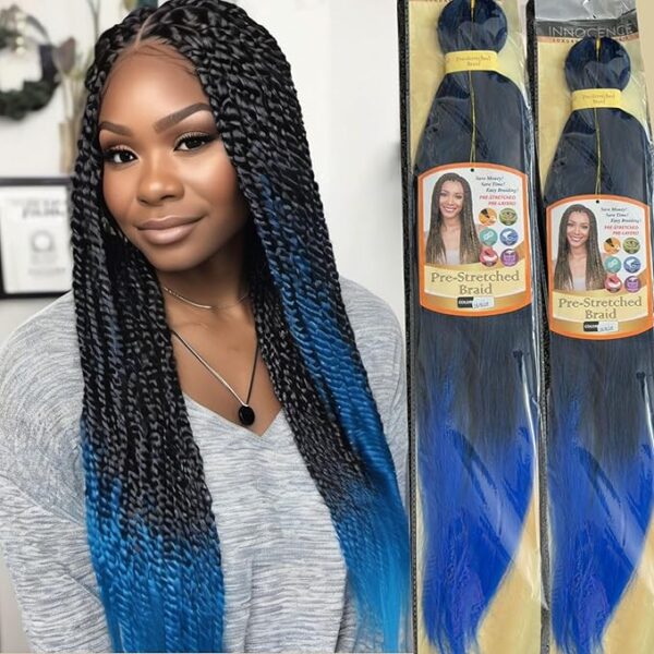 Essence Pre stretched 26 Inches Braiding Hair Itch Free Crochet Twist Hair for Braids Yaki Texture Pre stretched Braiding Hair Extensions for Women - Image 3