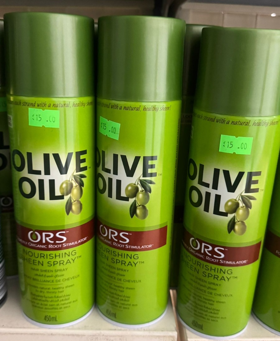 Olive oil sheen spray